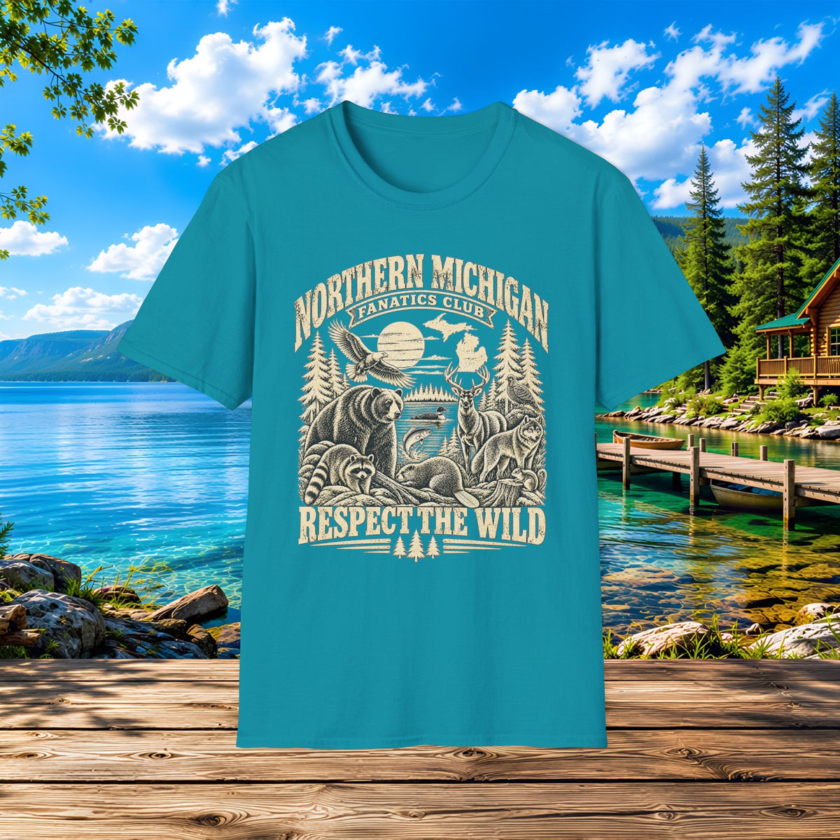 Northern Michigan Wildlife T-Shirt — 'Respect the Wild' Outdoors Tee