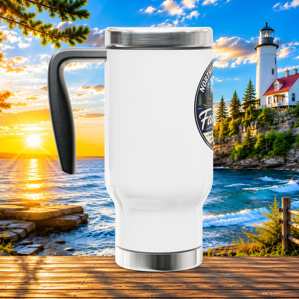 Northern Michigan Fanatics Club 14oz Stainless Travel Mug with Handle