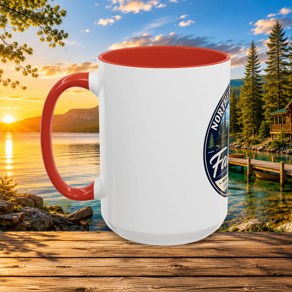 Northern Michigan Fanatics Club Coffee Mug – Scenic Lake Cabin Design (11/15oz)