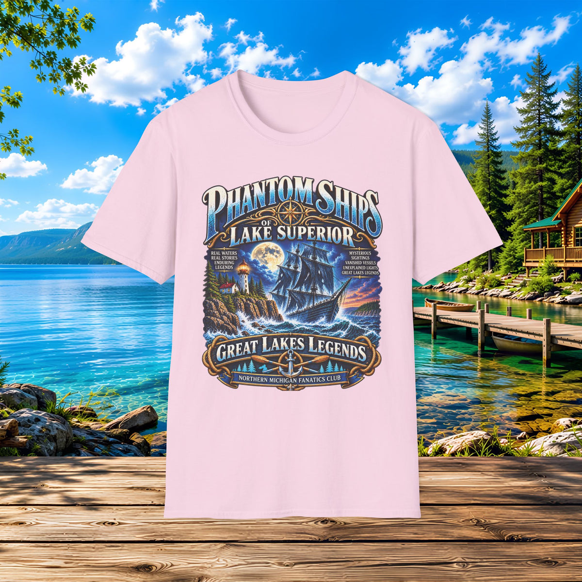 Phantom Ships Lake Superior T-Shirt — Great Lakes Legends Nautical Tee