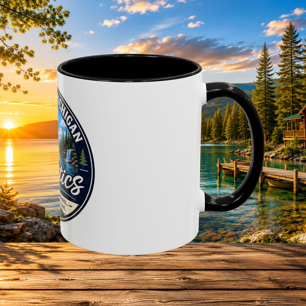 Northern Michigan Fanatics Club Coffee Mug – Scenic Lake Cabin Design (11/15oz)
