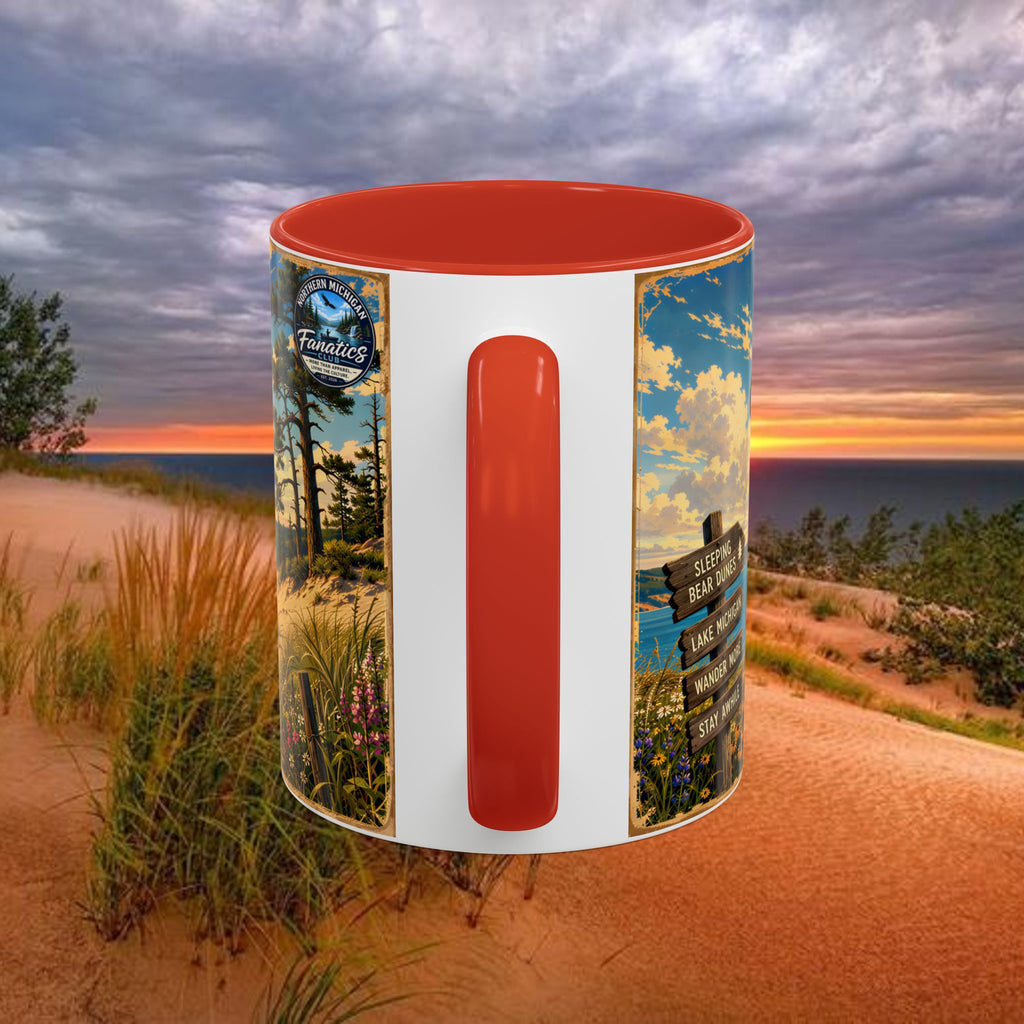 Northern Michigan Coffee Mug — Scenic Dunes Sunset Accent Mug (11/15oz)