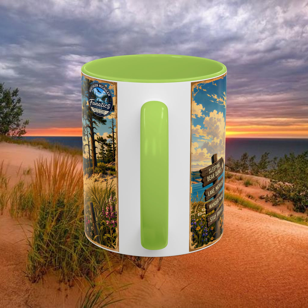 Northern Michigan Coffee Mug — Scenic Dunes Sunset Accent Mug (11/15oz)