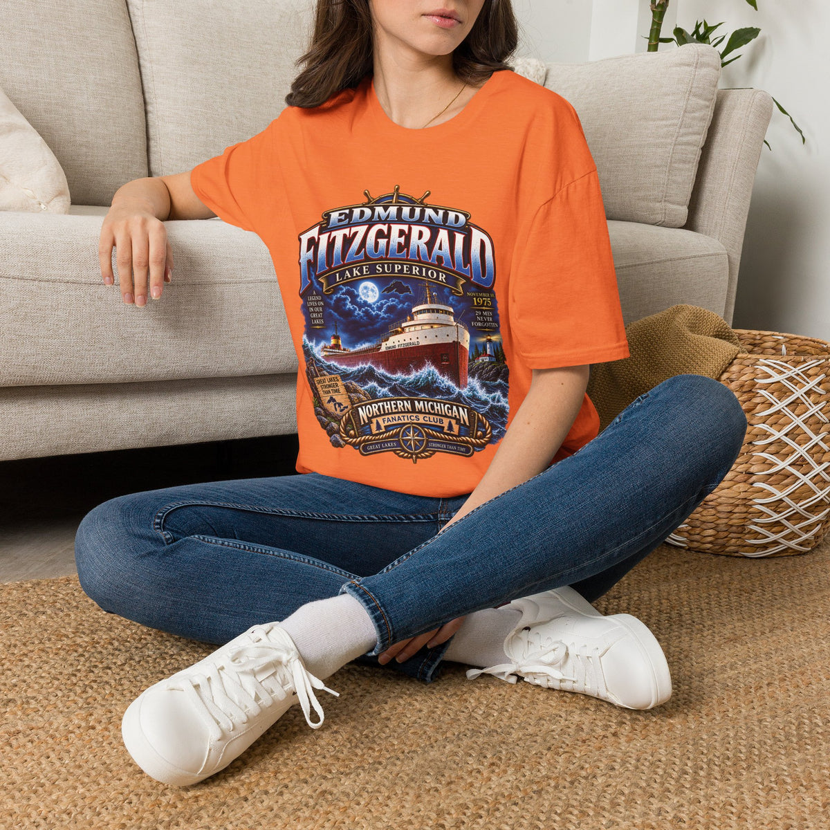 Edmund Fitzgerald Lake Superior T-Shirt — Northern Michigan Shipwreck Tribute