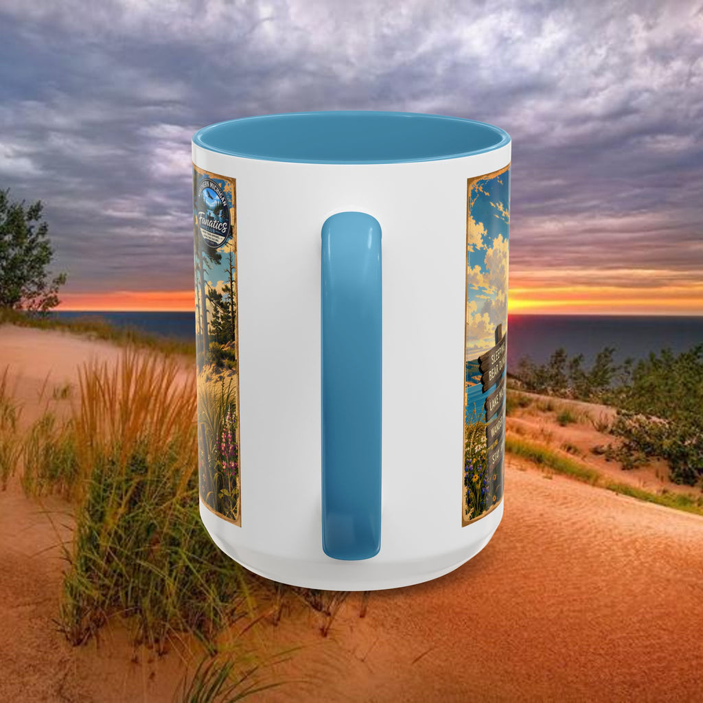 Northern Michigan Coffee Mug — Scenic Dunes Sunset Accent Mug (11/15oz)