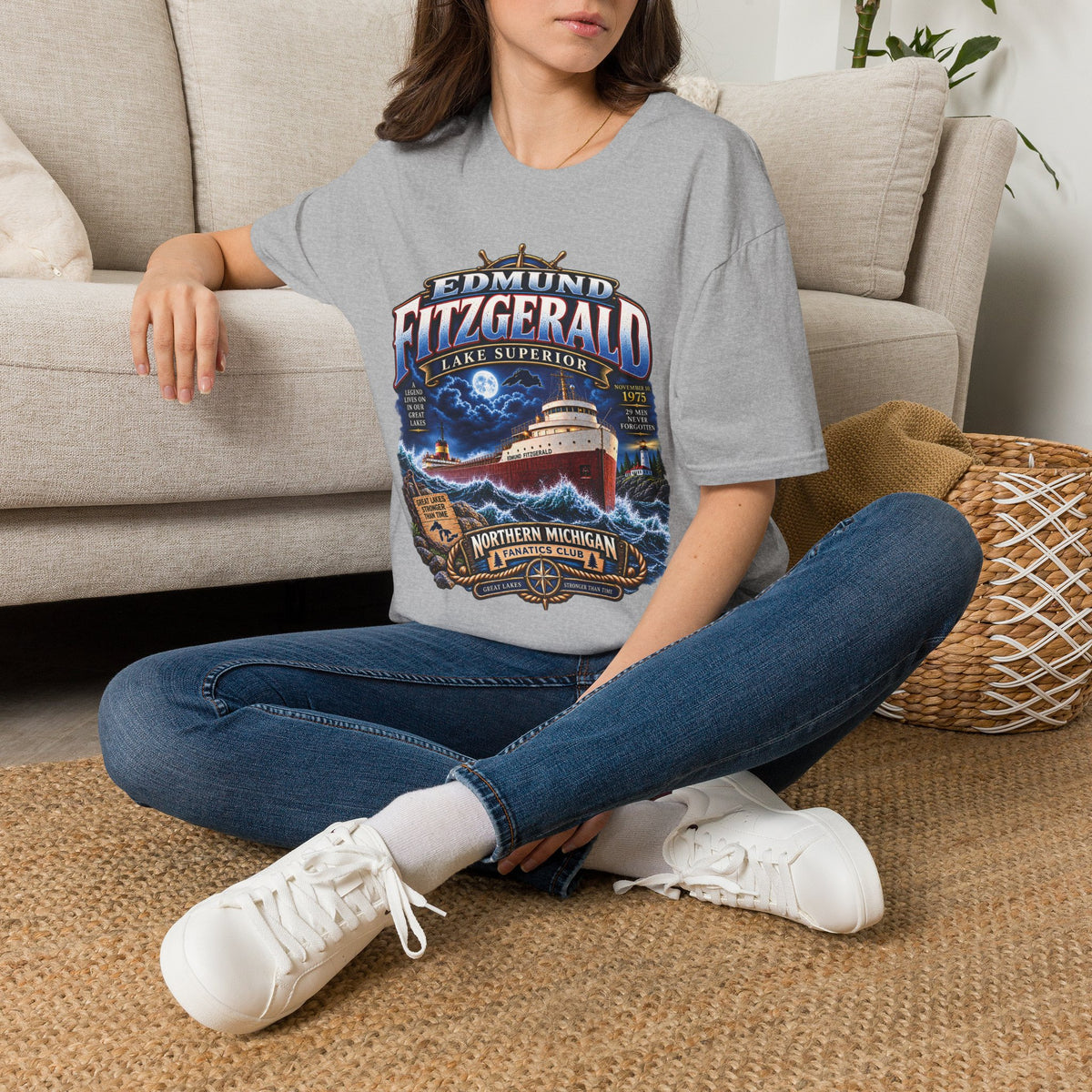 Edmund Fitzgerald Lake Superior T-Shirt — Northern Michigan Shipwreck Tribute