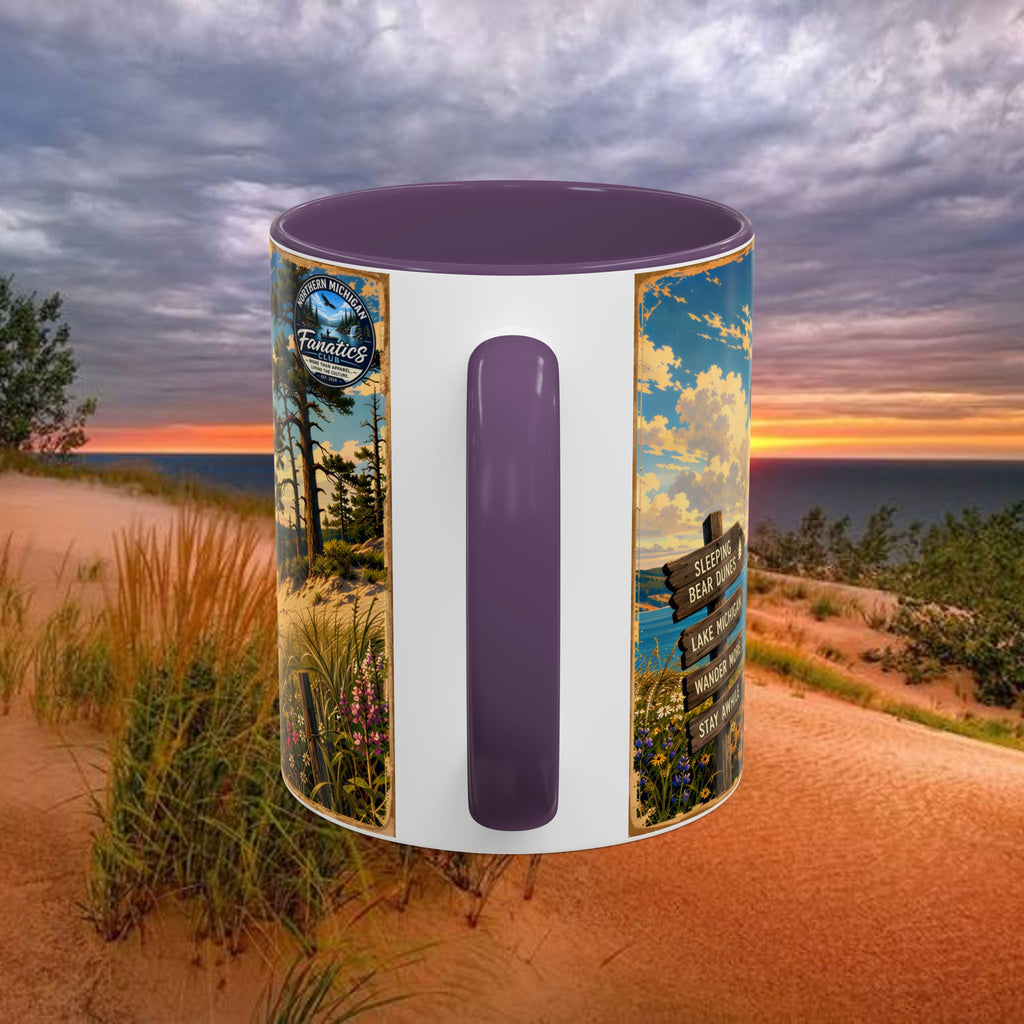 Northern Michigan Coffee Mug — Scenic Dunes Sunset Accent Mug (11/15oz)