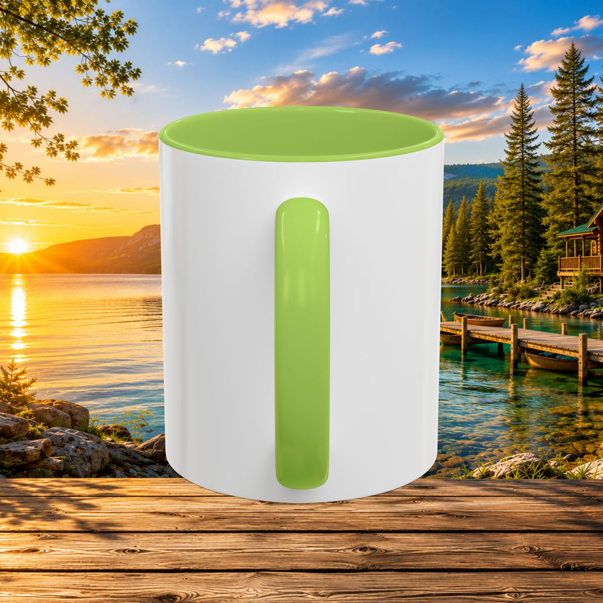 Northern Michigan Fanatics Club Coffee Mug – Scenic Lake Cabin Design (11/15oz)