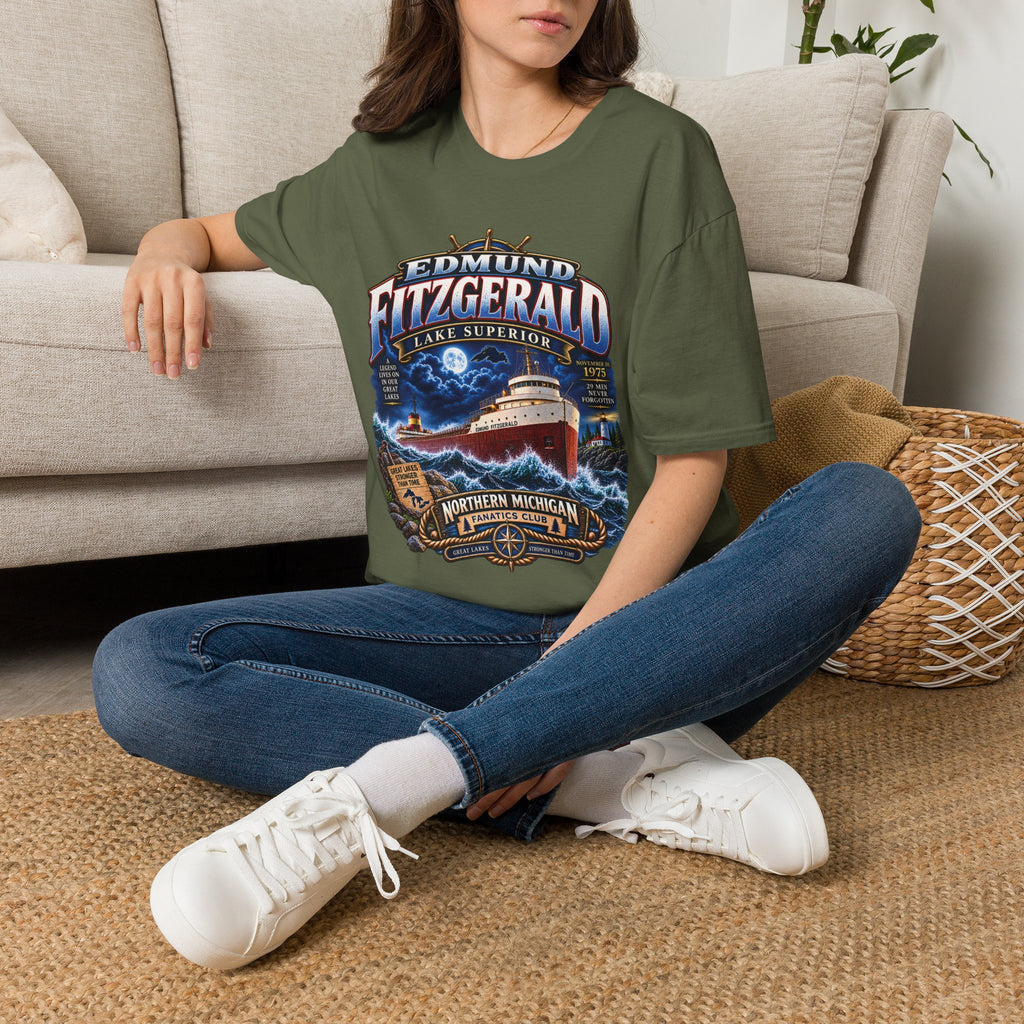 Edmund Fitzgerald Lake Superior T-Shirt — Northern Michigan Shipwreck Tribute