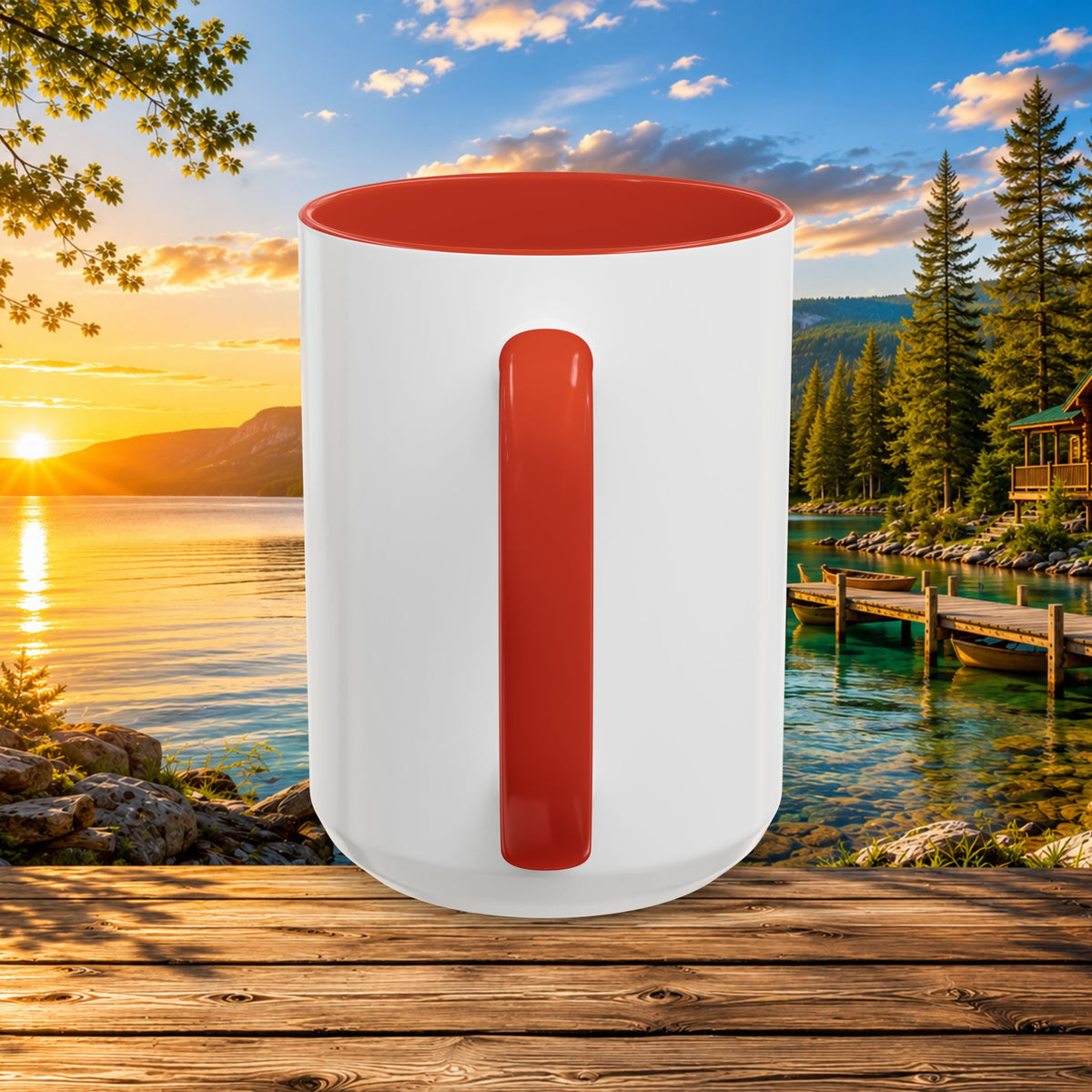 Northern Michigan Fanatics Club Coffee Mug – Scenic Lake Cabin Design (11/15oz)