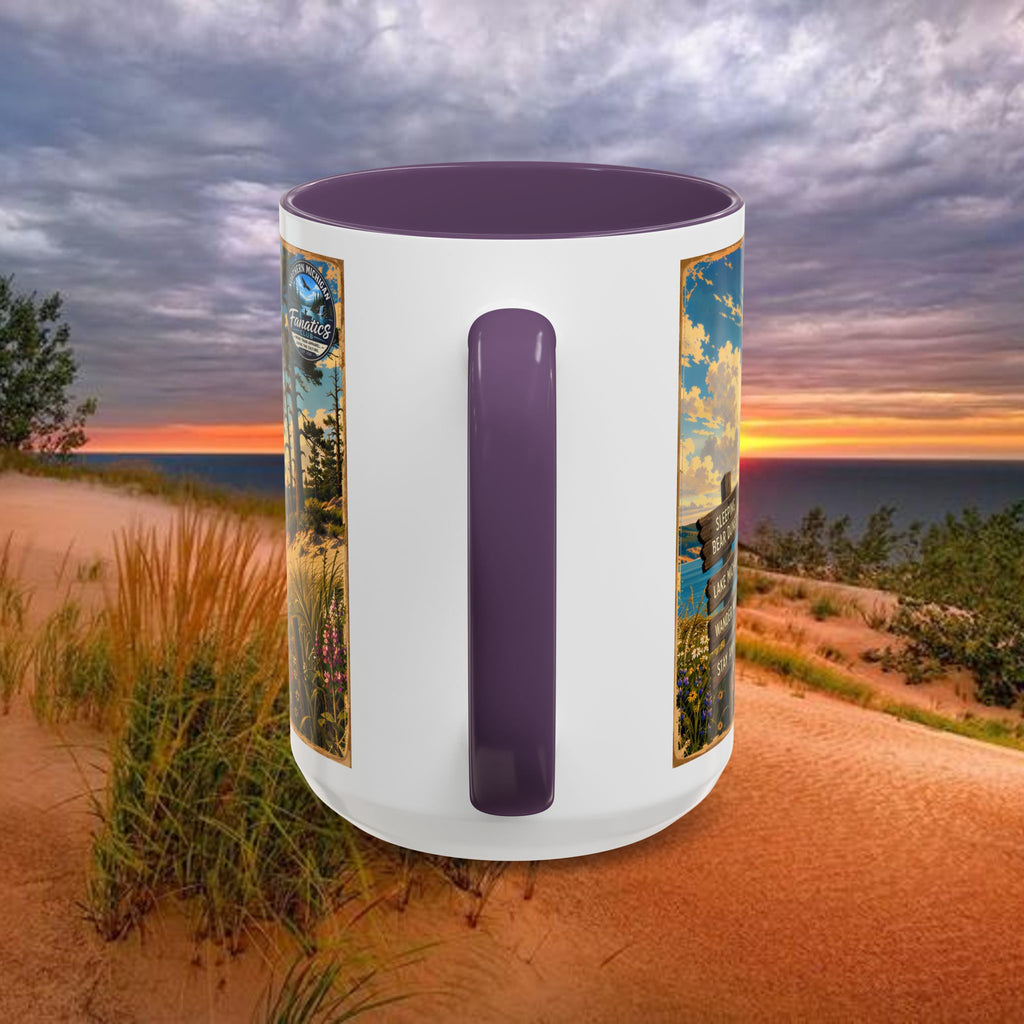 Northern Michigan Coffee Mug — Scenic Dunes Sunset Accent Mug (11/15oz)
