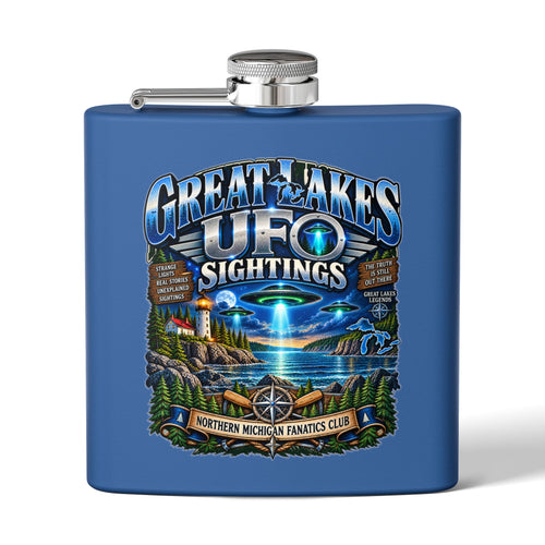 Flask — Great Lakes UFO Sightings 6oz Stainless Steel Hip Flask