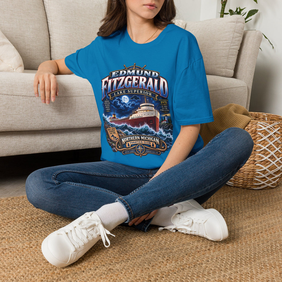 Edmund Fitzgerald Lake Superior T-Shirt — Northern Michigan Shipwreck Tribute