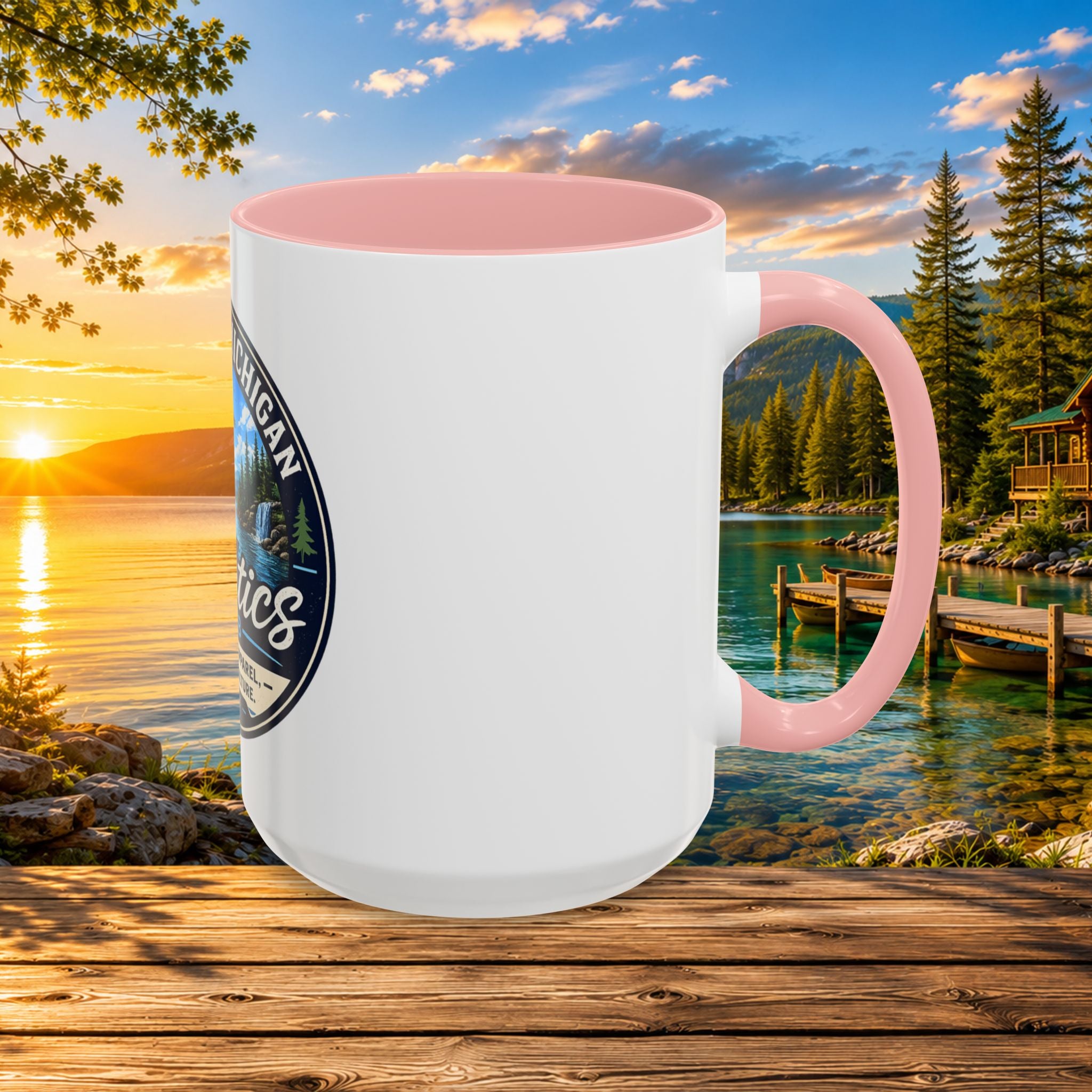 Northern Michigan Fanatics Club Coffee Mug – Scenic Lake Cabin Design (11/15oz)