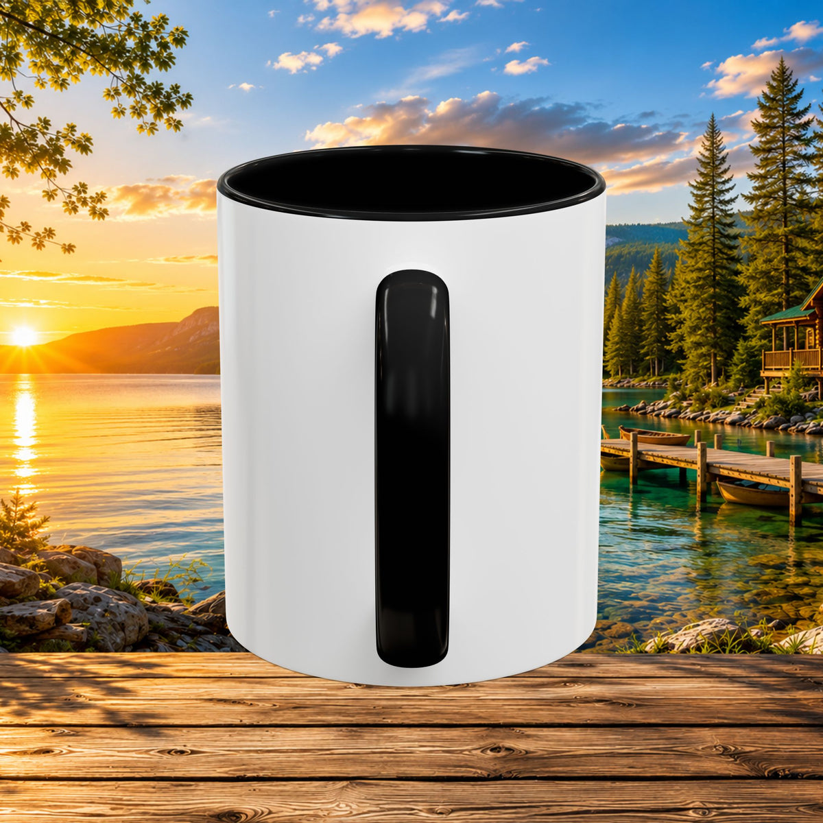 Northern Michigan Fanatics Club Coffee Mug – Scenic Lake Cabin Design (11/15oz)