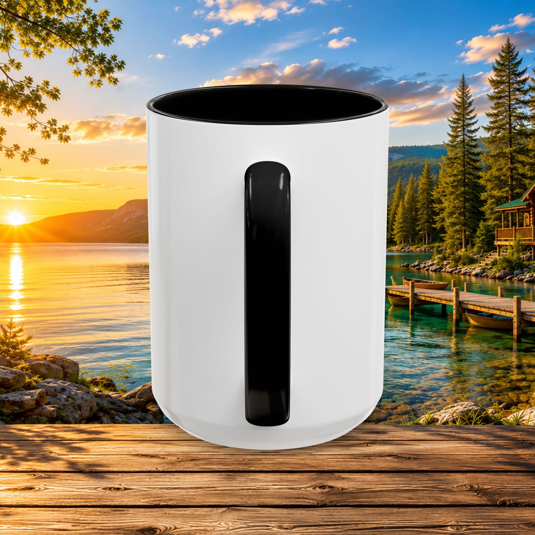 Northern Michigan Fanatics Club Coffee Mug – Scenic Lake Cabin Design (11/15oz)