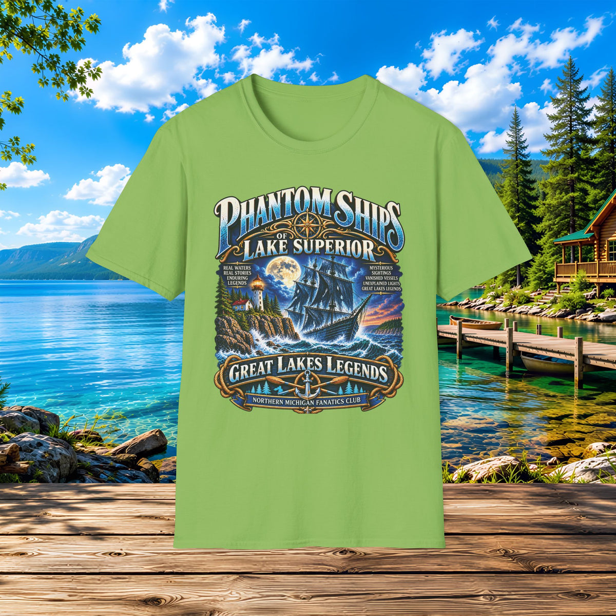 Phantom Ships Lake Superior T-Shirt — Great Lakes Legends Nautical Tee