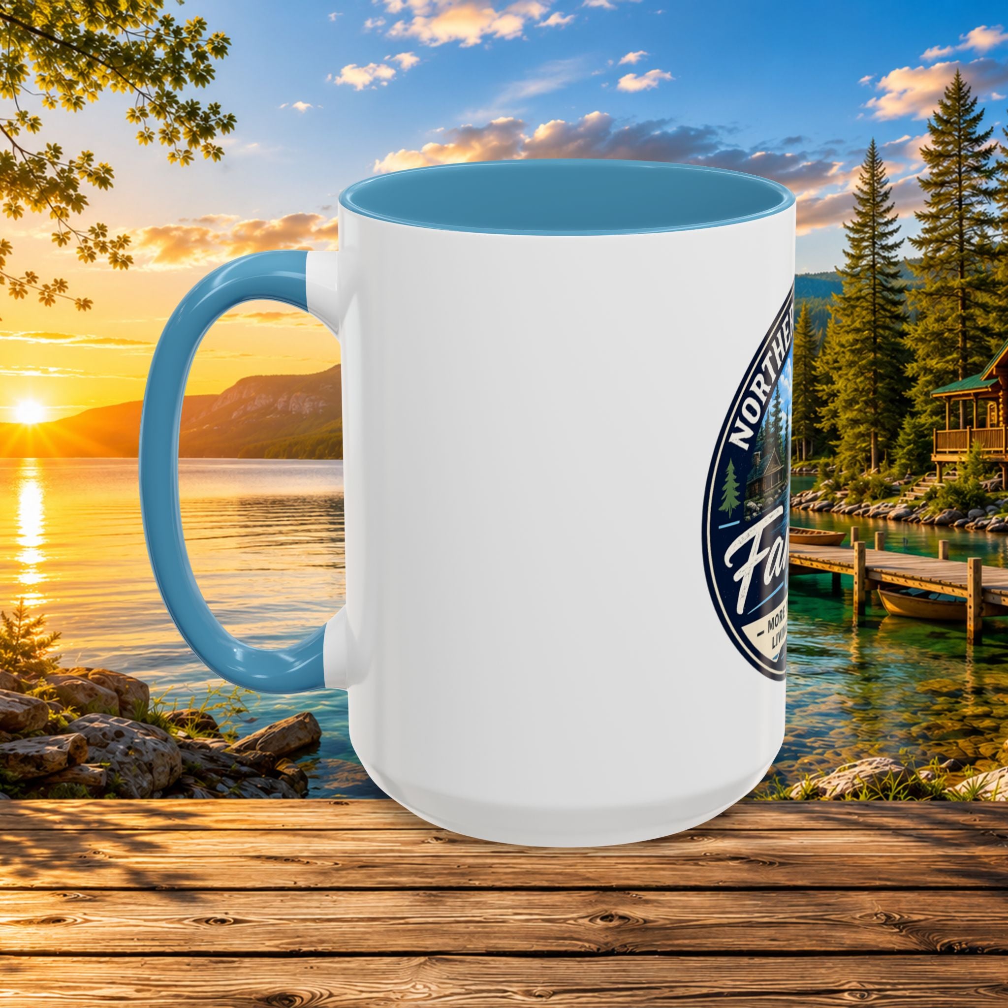 Northern Michigan Fanatics Club Coffee Mug – Scenic Lake Cabin Design (11/15oz)