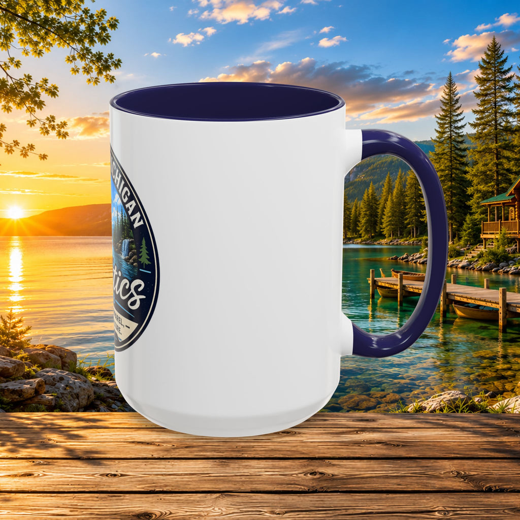 Northern Michigan Fanatics Club Coffee Mug – Scenic Lake Cabin Design (11/15oz)
