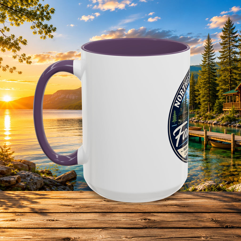 Northern Michigan Fanatics Club Coffee Mug – Scenic Lake Cabin Design (11/15oz)