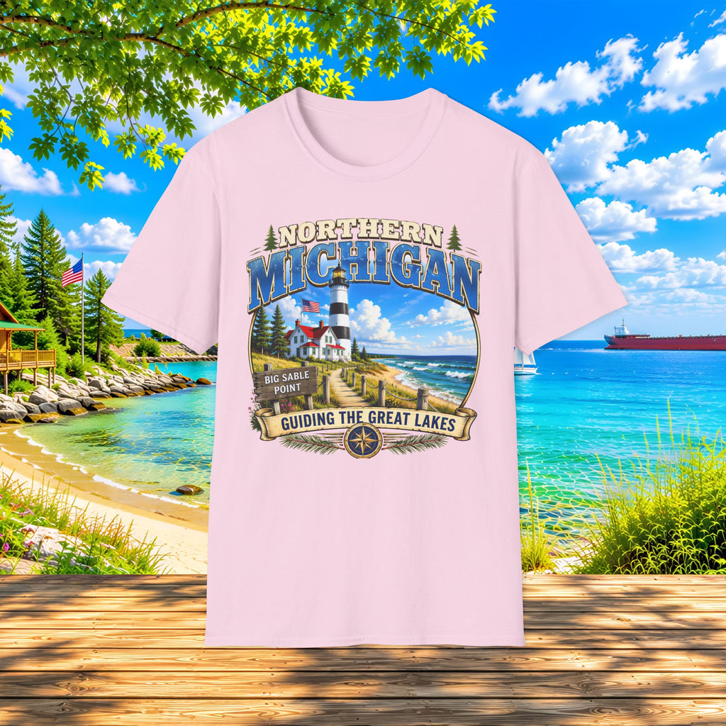 Northern Michigan Lighthouse T-Shirt — Scenic Great Lakes Travel Tee