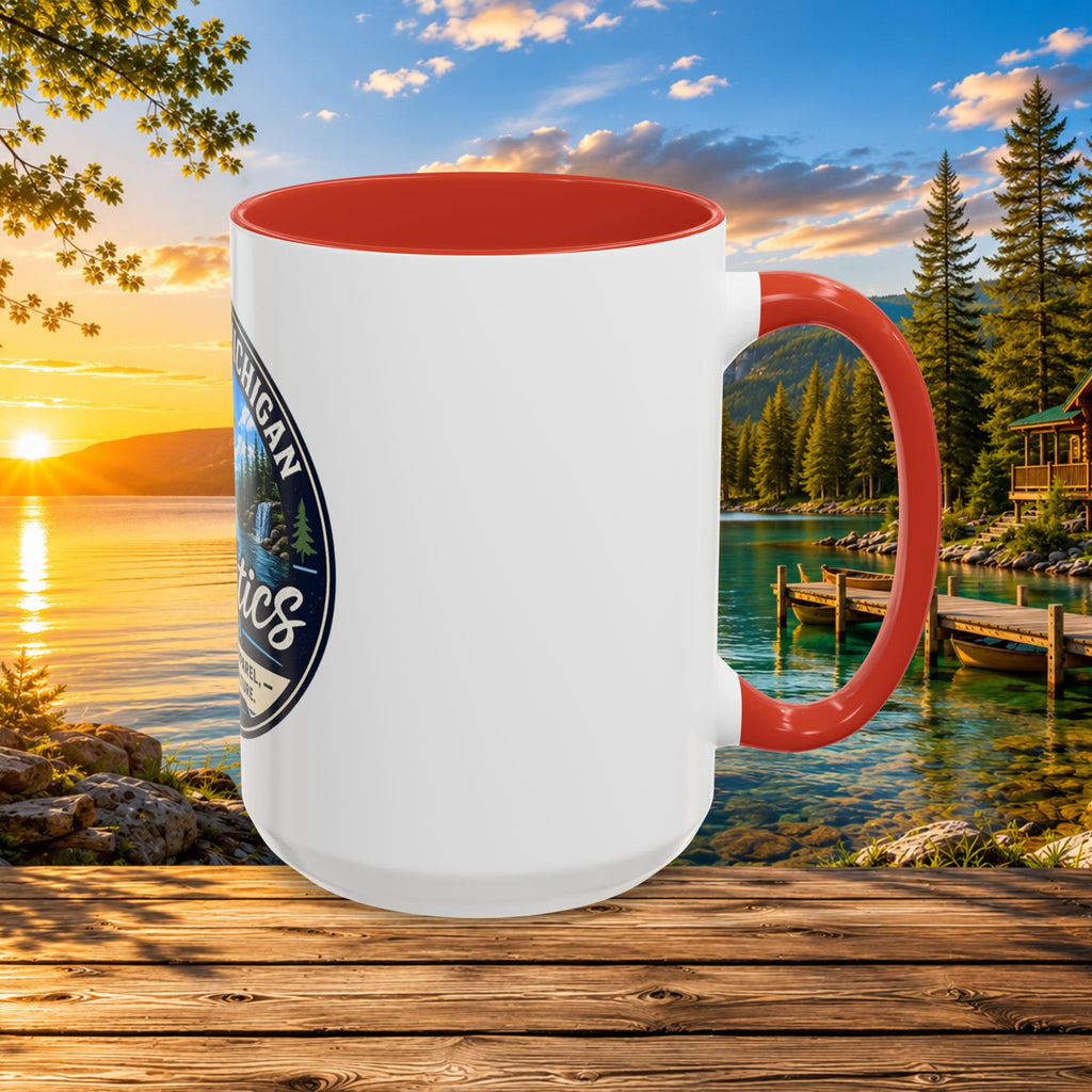 Northern Michigan Fanatics Club Coffee Mug – Scenic Lake Cabin Design (11/15oz)