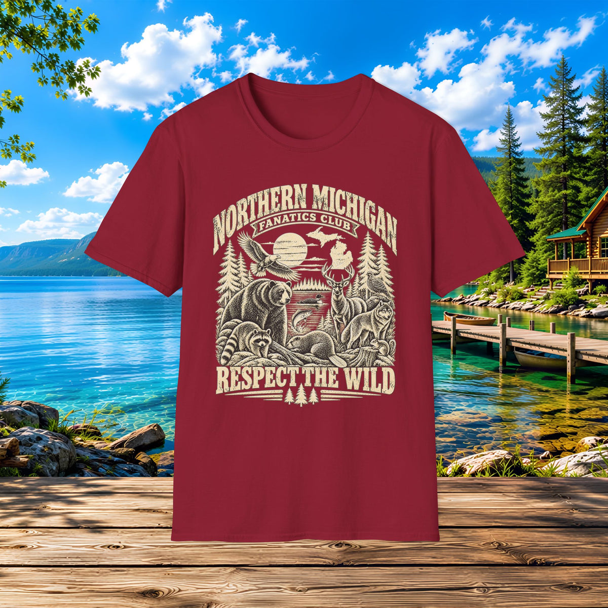 Northern Michigan Wildlife T-Shirt — 'Respect the Wild' Outdoors Tee