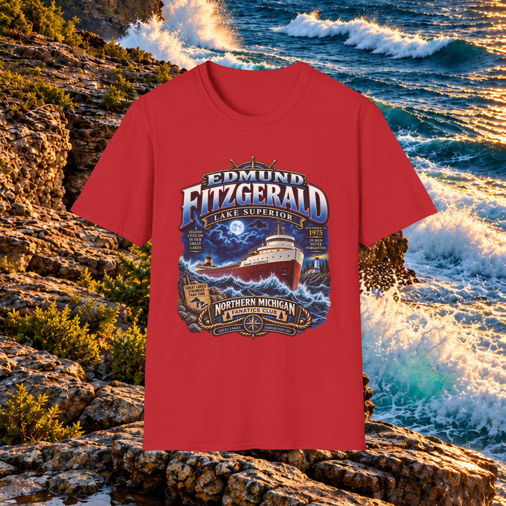 Edmund Fitzgerald Lake Superior T-Shirt — Northern Michigan Shipwreck Tribute