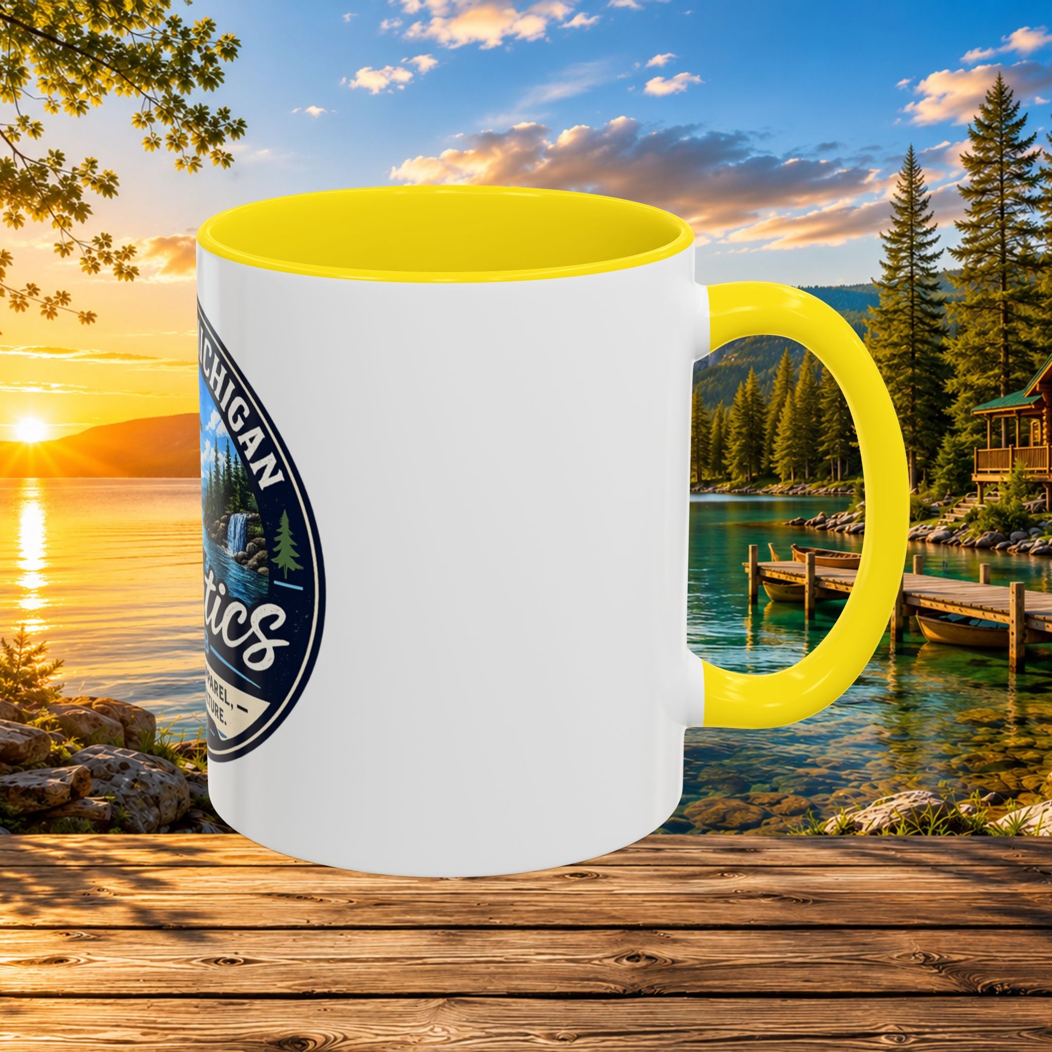 Northern Michigan Fanatics Club Coffee Mug – Scenic Lake Cabin Design (11/15oz)