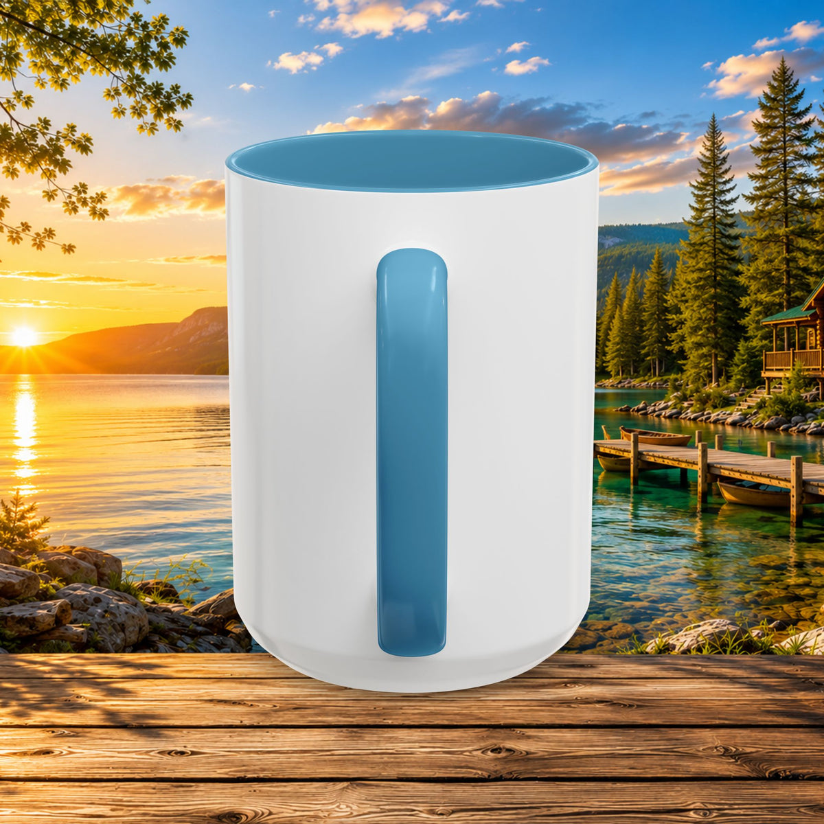 Northern Michigan Fanatics Club Coffee Mug – Scenic Lake Cabin Design (11/15oz)