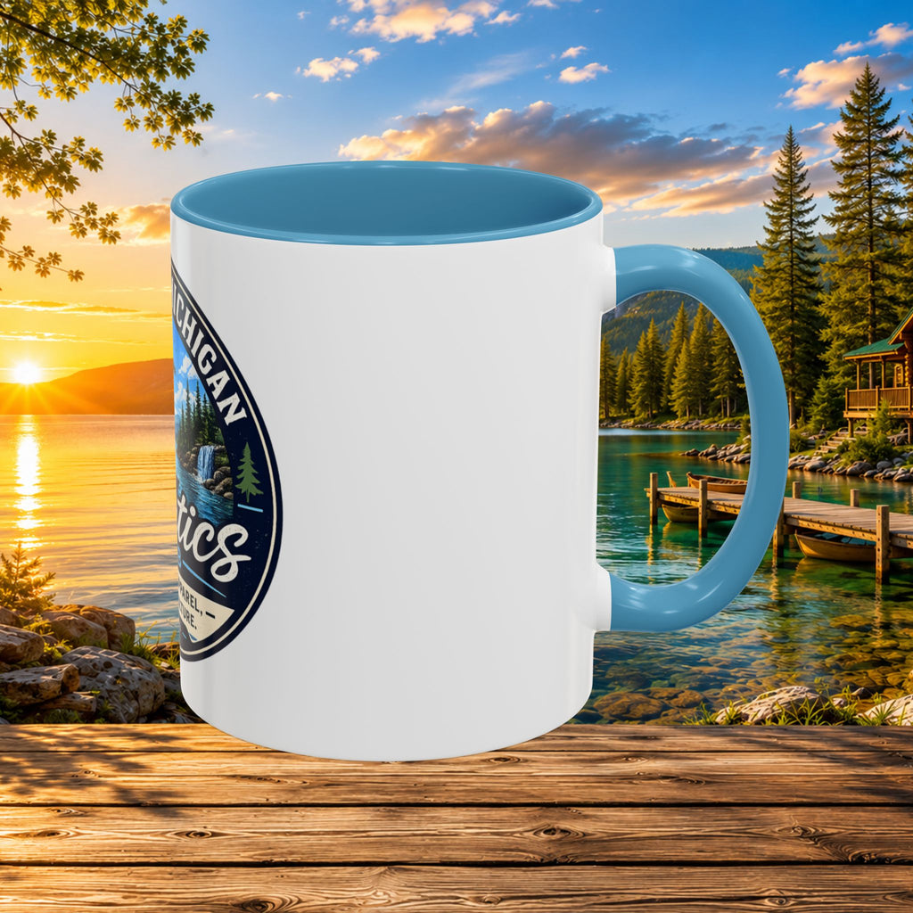 Northern Michigan Fanatics Club Coffee Mug – Scenic Lake Cabin Design (11/15oz)