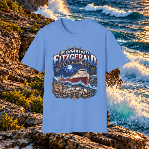 Edmund Fitzgerald Lake Superior T-Shirt — Northern Michigan Shipwreck Tribute