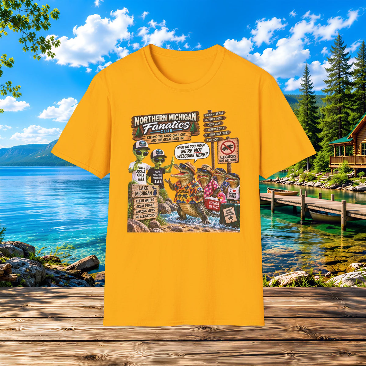 Northern Michigan Aliens & Gators Lake Life T-Shirt
