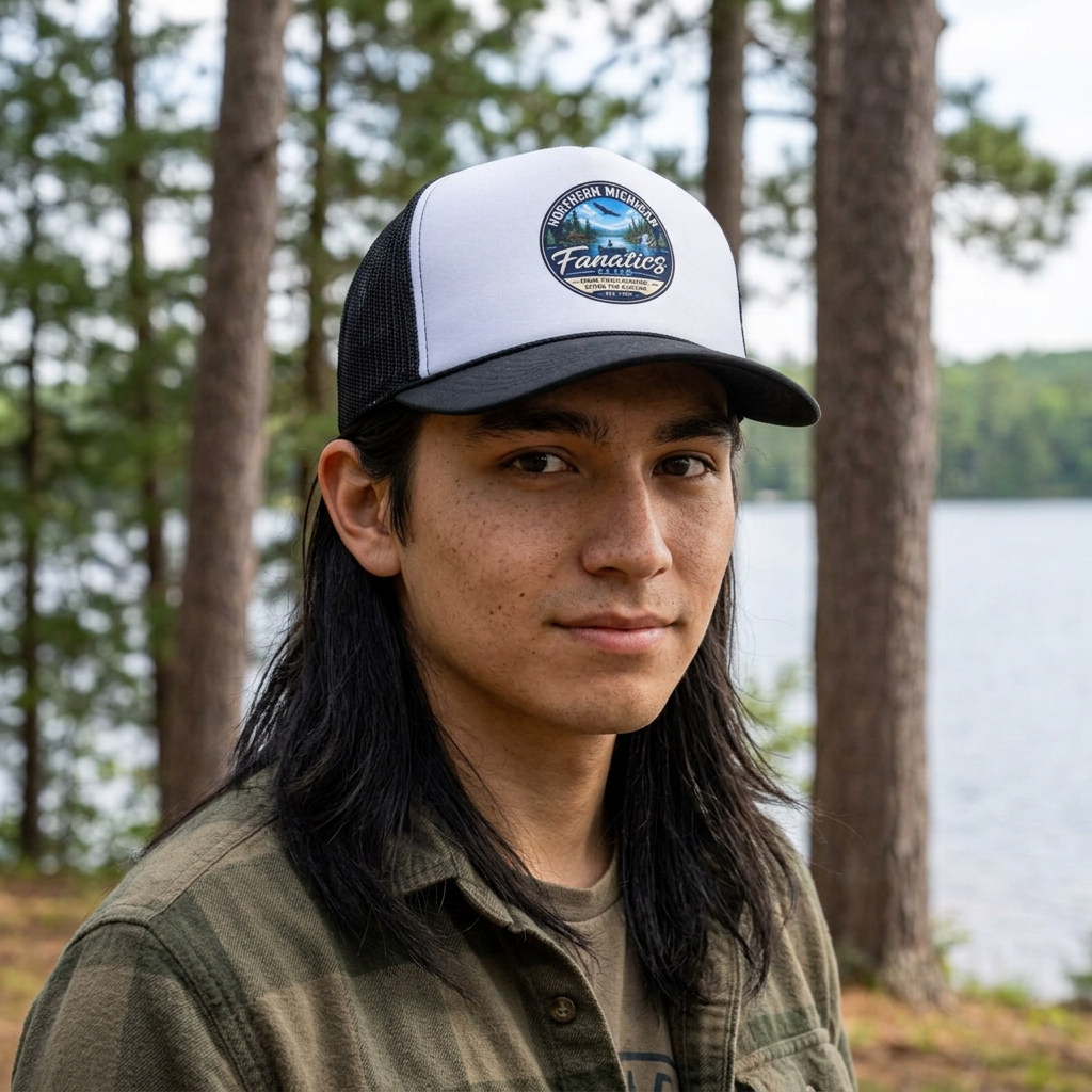 Northern Michigan Fanatics Trucker Cap — Vintage Lakeside Patch Hat