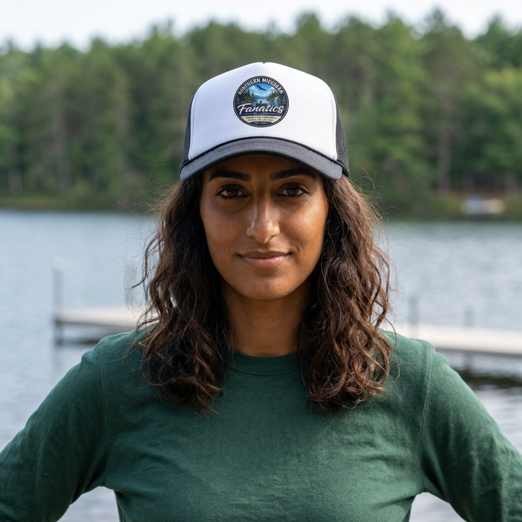 Northern Michigan Fanatics Trucker Cap — Vintage Lakeside Patch Hat