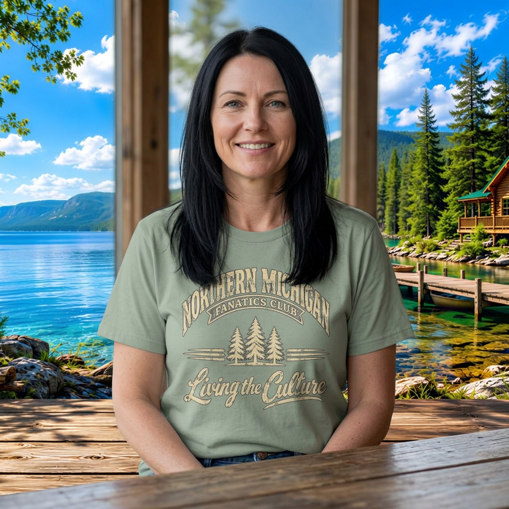 Northern Michigan Lakeside T-Shirt — Living the Culture Cabin Tee