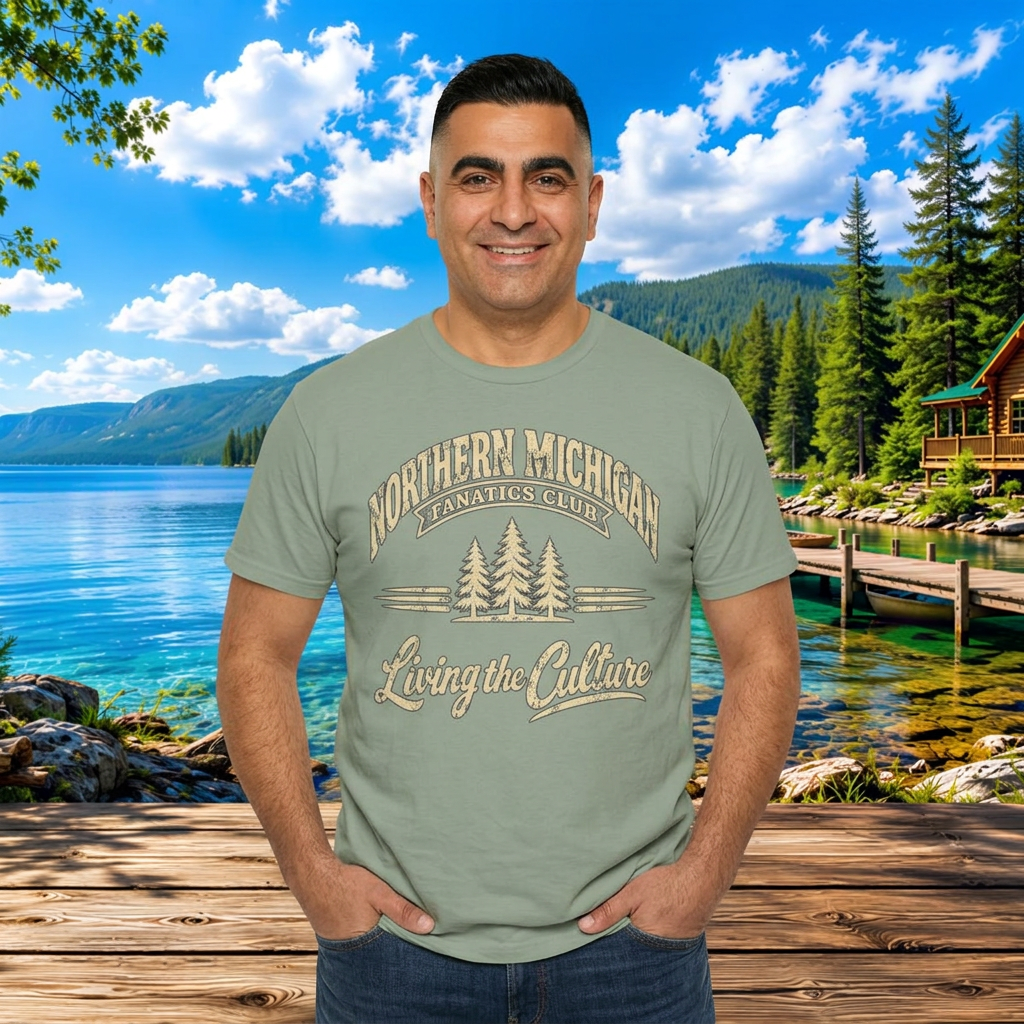 Northern Michigan Lakeside T-Shirt — Living the Culture Cabin Tee