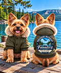 Pet Parka Jacket - Northern Michigan Fanatics Dog Coat with Scenic Logo