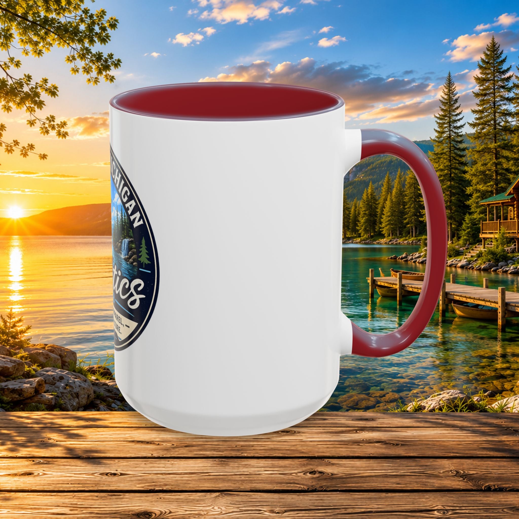 Northern Michigan Fanatics Club Coffee Mug – Scenic Lake Cabin Design (11/15oz)