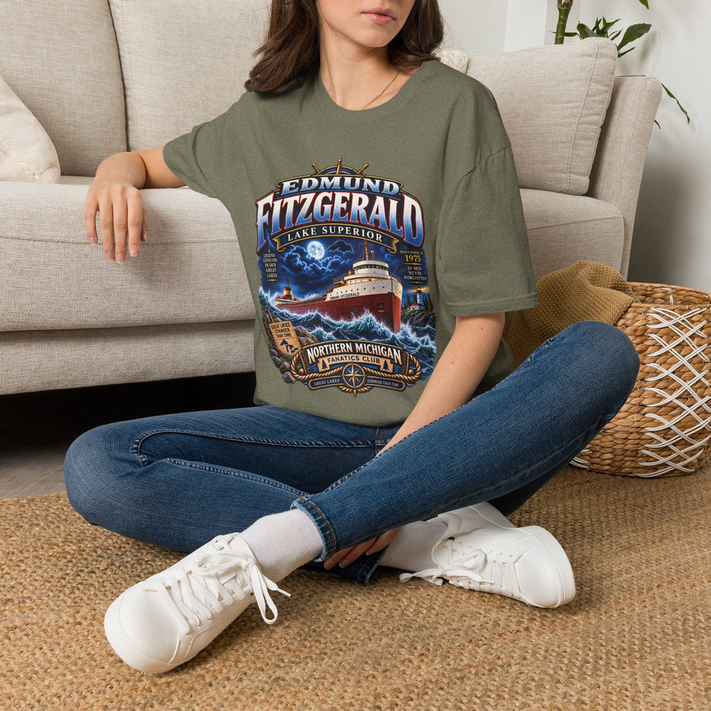 Edmund Fitzgerald Lake Superior T-Shirt — Northern Michigan Shipwreck Tribute