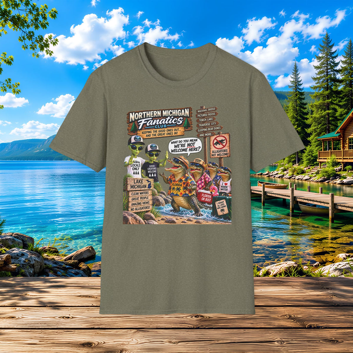 Northern Michigan Aliens & Gators Lake Life T-Shirt