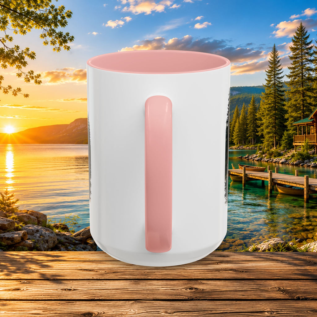 Up North Is My Happy Place Coffee Mug — Northern Michigan Scenic Accent Mug (11/15oz)
