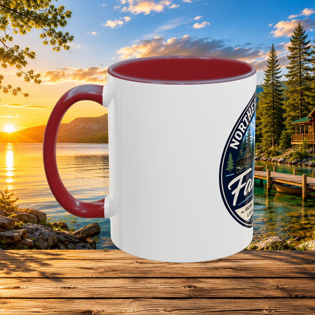 Northern Michigan Fanatics Club Coffee Mug – Scenic Lake Cabin Design (11/15oz)