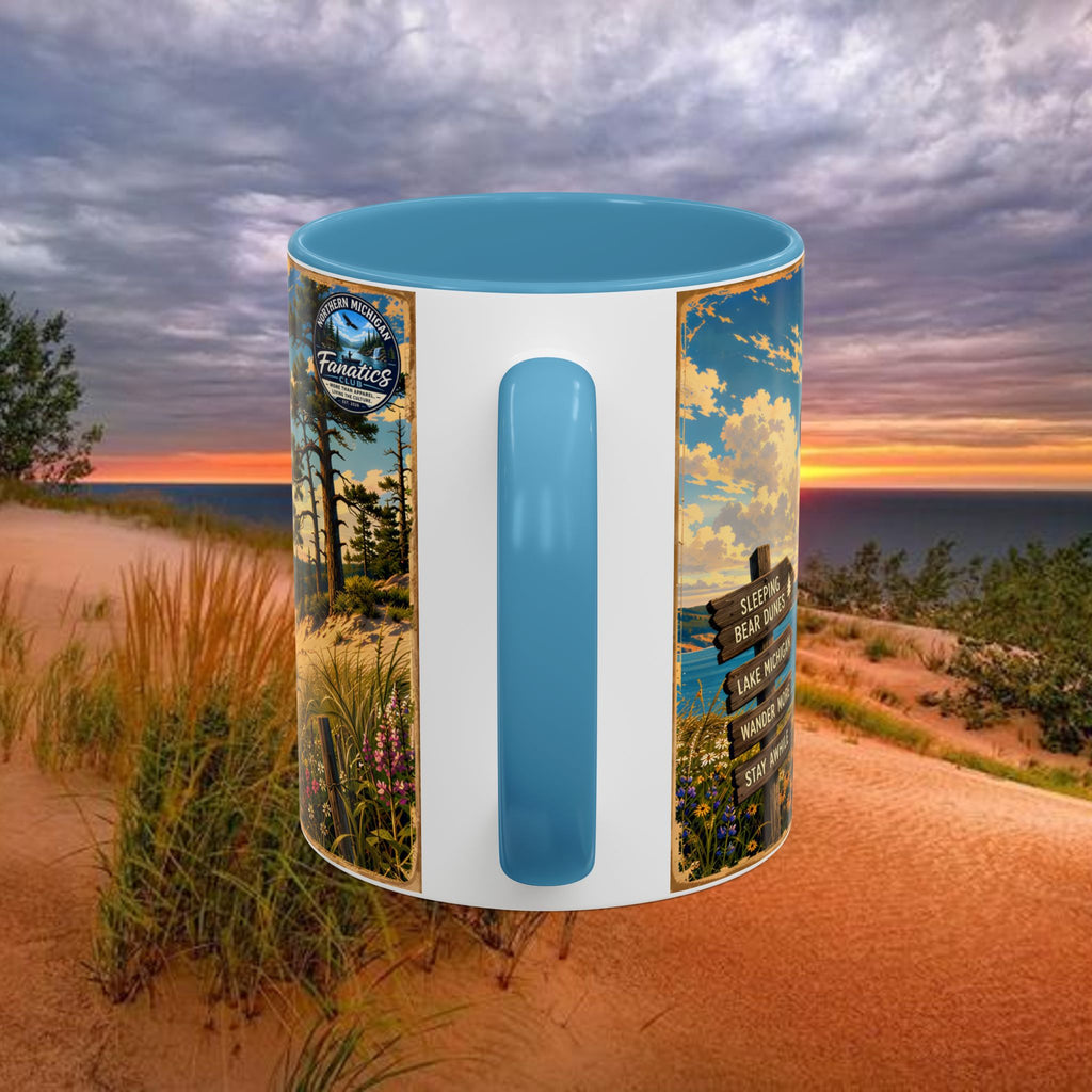 Northern Michigan Coffee Mug — Scenic Dunes Sunset Accent Mug (11/15oz)
