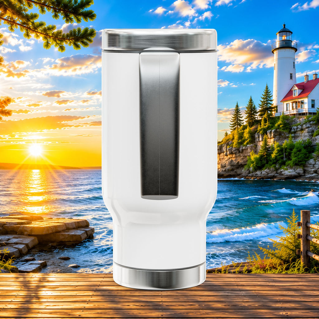 Northern Michigan Fanatics Club 14oz Stainless Travel Mug with Handle