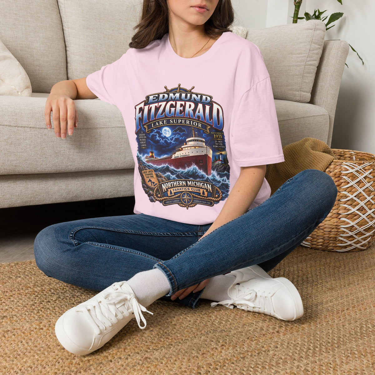 Edmund Fitzgerald Lake Superior T-Shirt — Northern Michigan Shipwreck Tribute