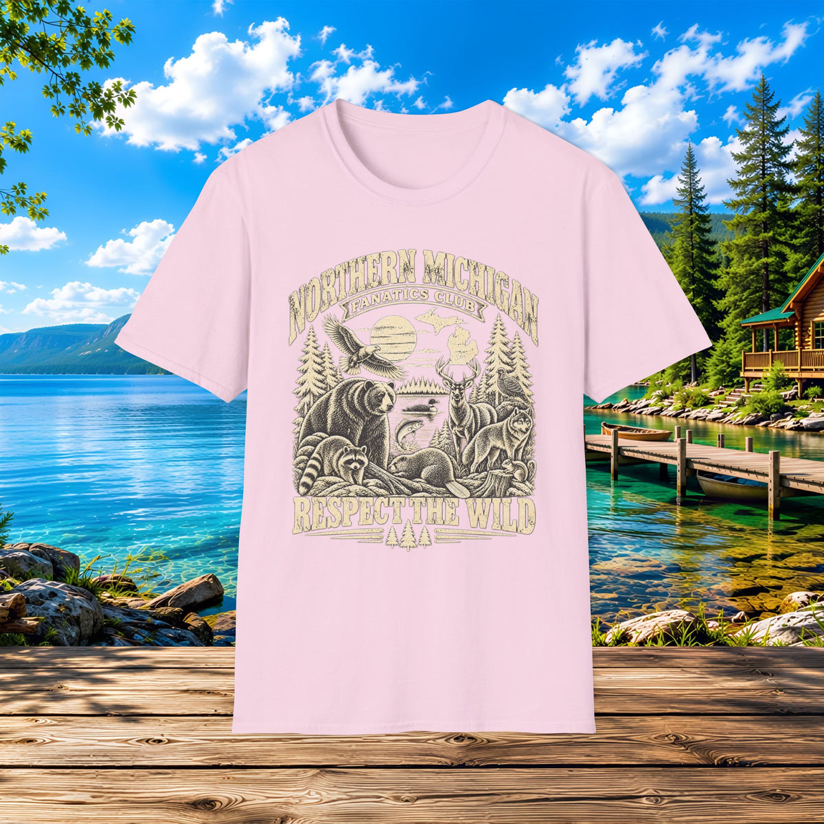 Northern Michigan Wildlife T-Shirt — 'Respect the Wild' Outdoors Tee