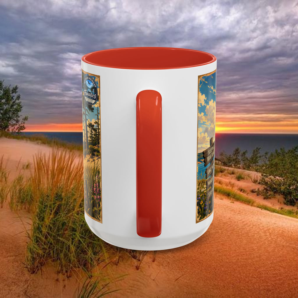 Northern Michigan Coffee Mug — Scenic Dunes Sunset Accent Mug (11/15oz)