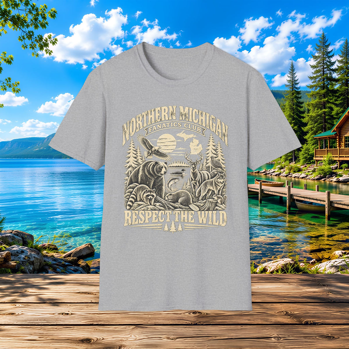 Northern Michigan Wildlife T-Shirt — 'Respect the Wild' Outdoors Tee