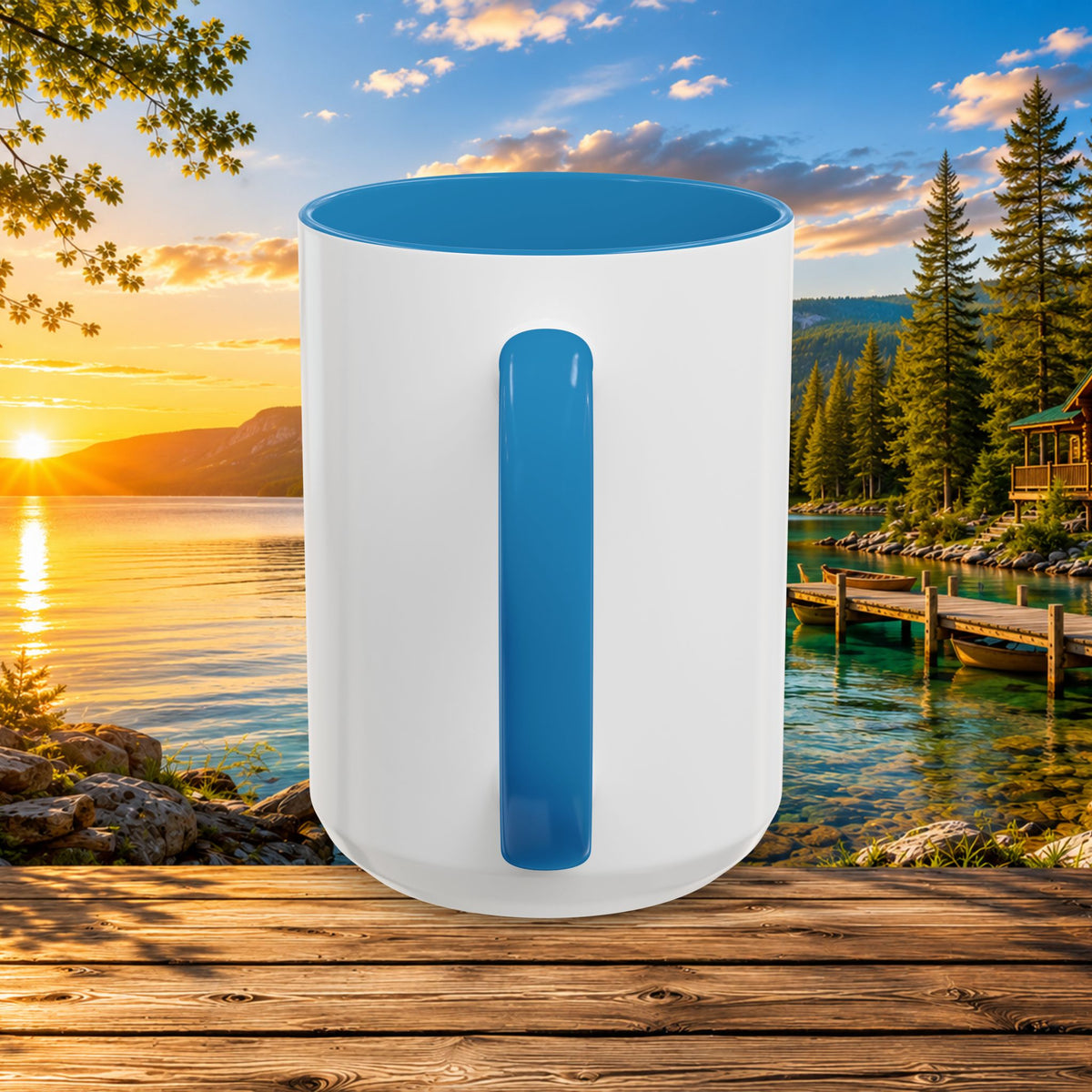 Northern Michigan Fanatics Club Coffee Mug – Scenic Lake Cabin Design (11/15oz)